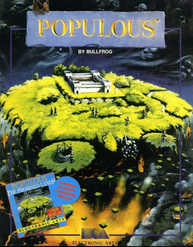 Populous: The Promised Lands box art for PC Engine CD